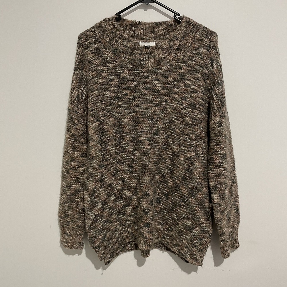 Witchery Wool Mohair Blend Jumper Size S Multicolour Pullover Metallic Sweater