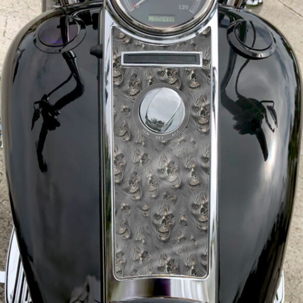 Screaming Skeleton Skulls | Dash Insert Fits Harley Road King Dash Console 08+