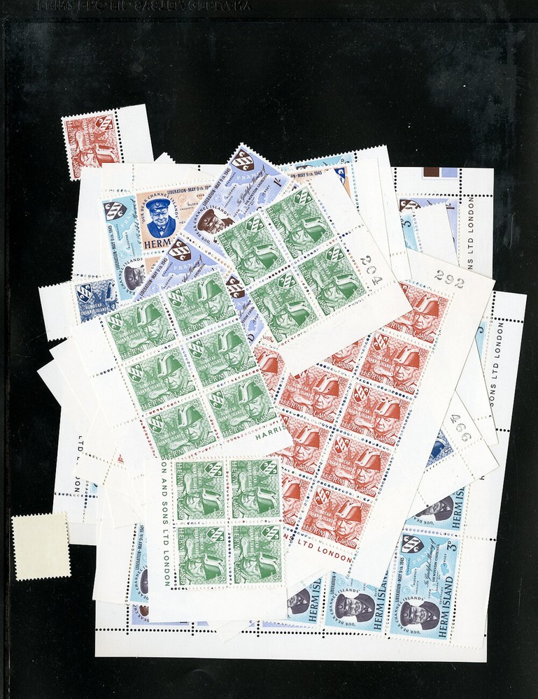 Herm Island Mint NH Stamp Lot
