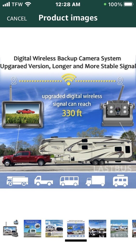 Wireless Magnetic Digital Backup Camera System