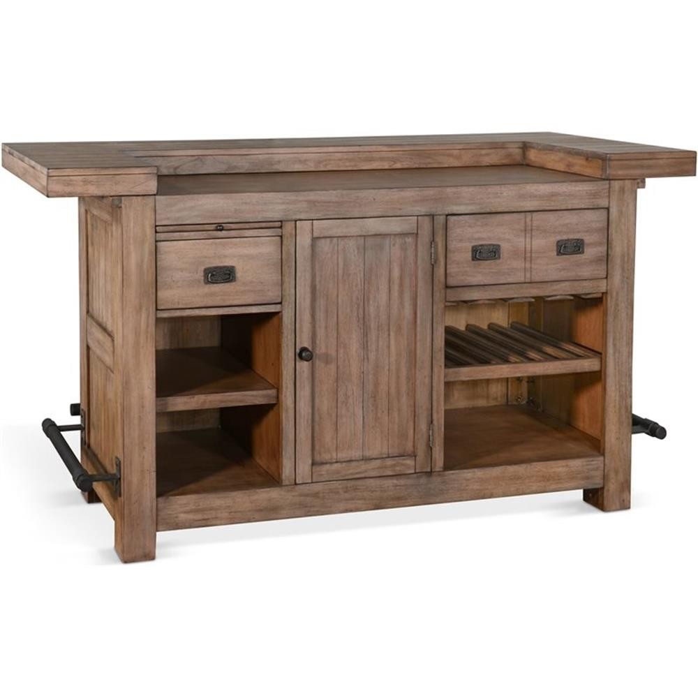 Home Square 4-Piece Set with Bar Unit & Hutch & 2 Backless Stools
