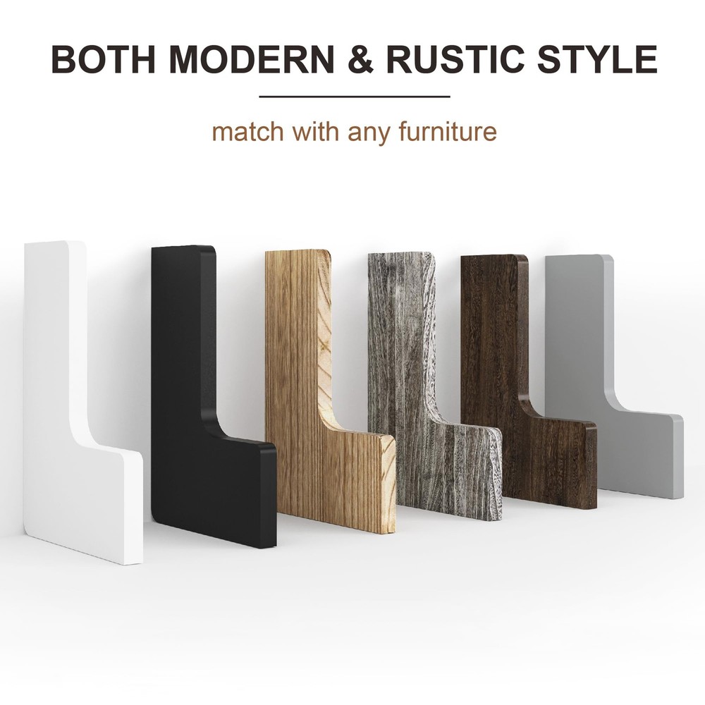 Fuqing Corner Floating Shelves Set of 3 Solid Wood Wall Mount Storage Display