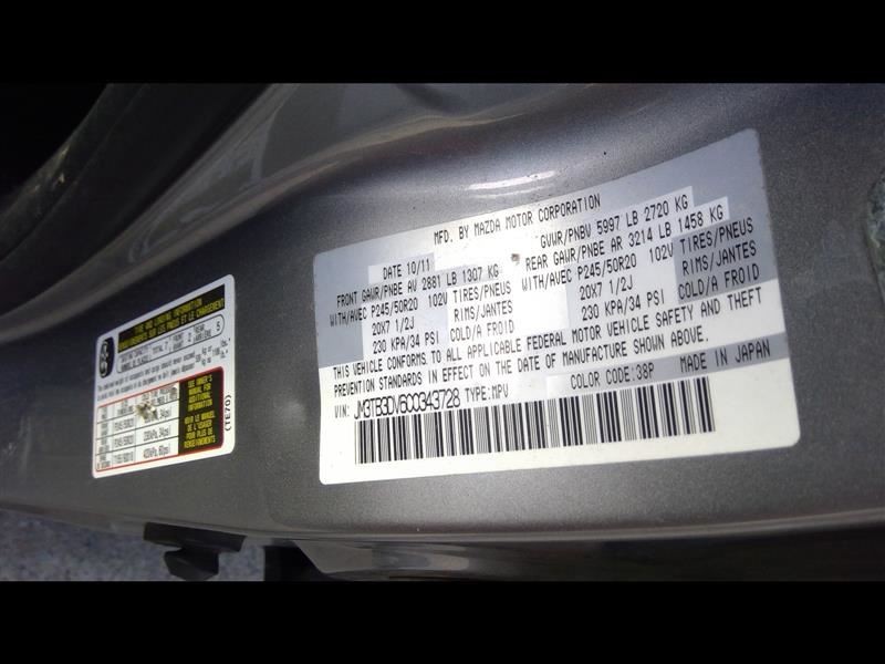 2011 2012 2013 2014 2015 MAZDA CX-9 TRANSFER CASE CONTROL MODULE CA43189R0A
