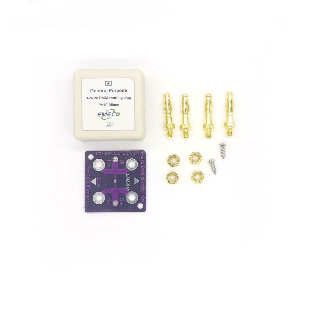 Unassembled General Purpose 4-Wire DMM Shorting Plug for 6-Bit & Half Multimeter