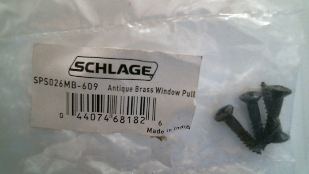 Schlage Antique Brass Window Pull (SPS026MB-609) FS