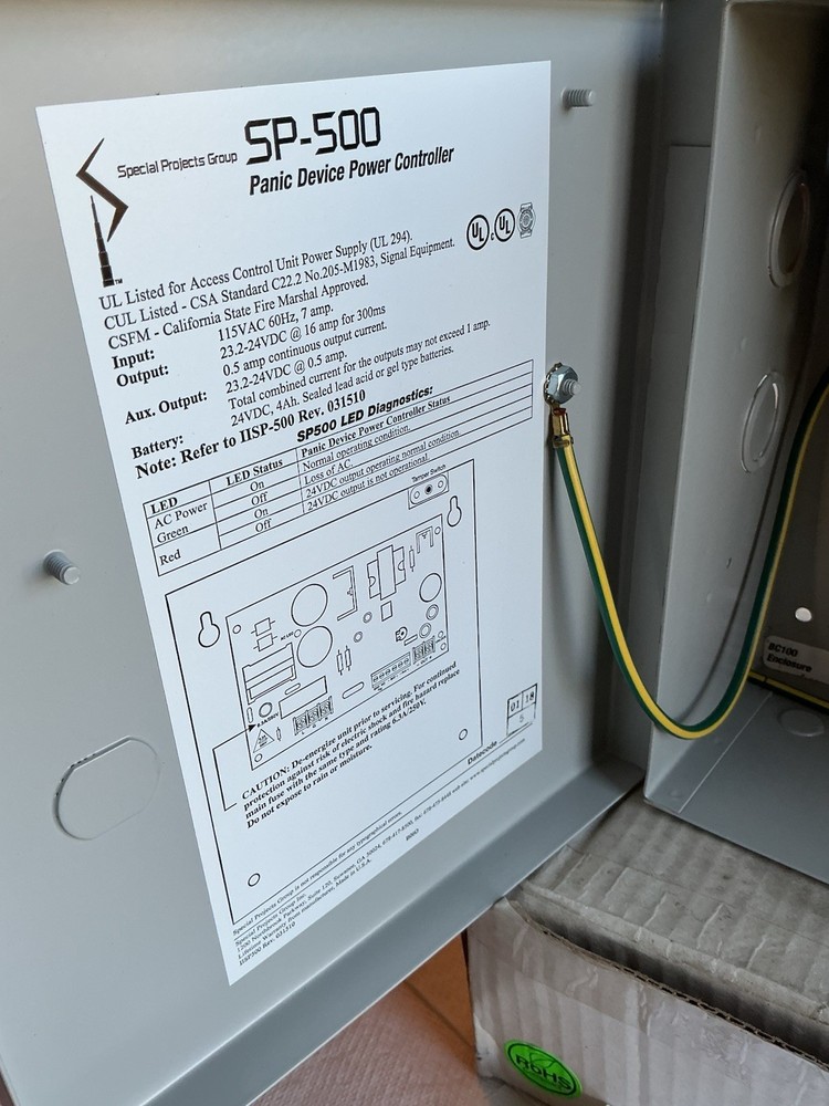 FIRST CHOICE # PSEL 1500 / PANIC HARDWARE DEVICE POWER CONTROLLER, SP-500.