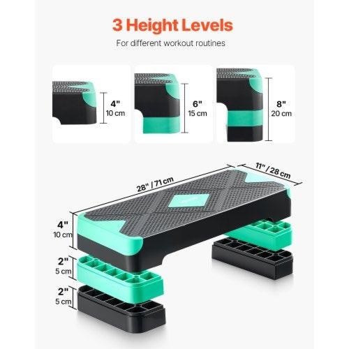 Aerobic Exercise Step Platform 28Inch Workout Aerobic Stepper Height