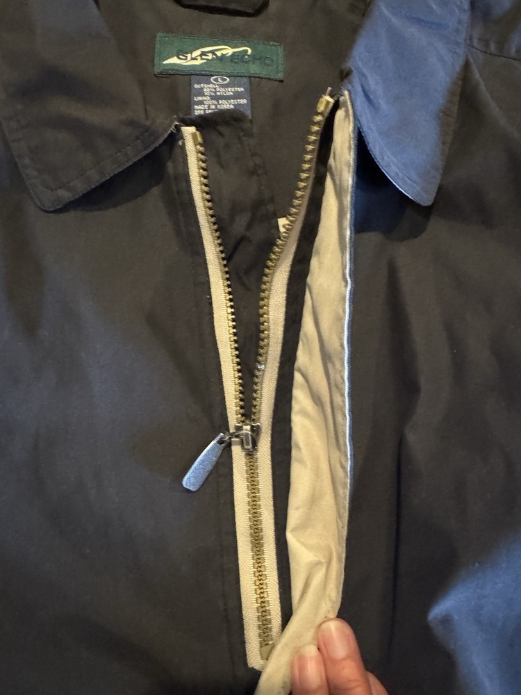 Glen Echo Golf Pullover 1/4 Zip Windbreaker Jacket Black Size Large