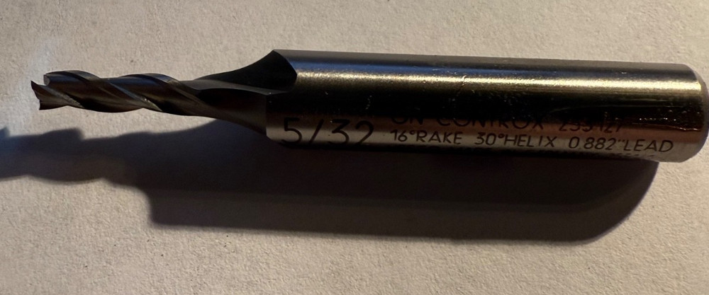 Controx Cobalt 5/32 3Fl Endmill #233127