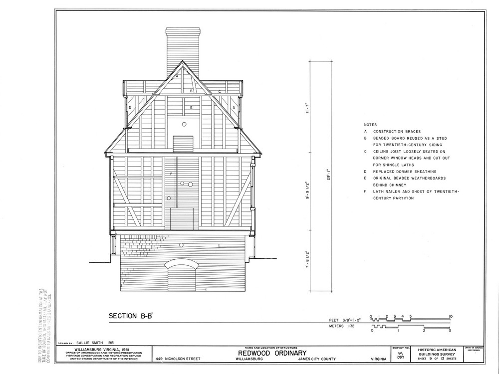 Colonial Williamsburg Timber Framed Cottage - Printed Architectural Plans