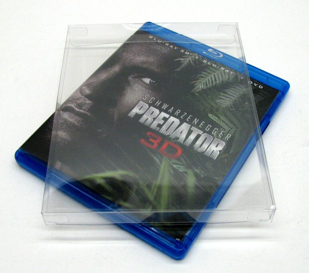 25x BLU-RAY WITHOUT SLIPCOVER (SIZE BR1) - CLEAR PLASTIC BOX PROTECTOR SLEEVE