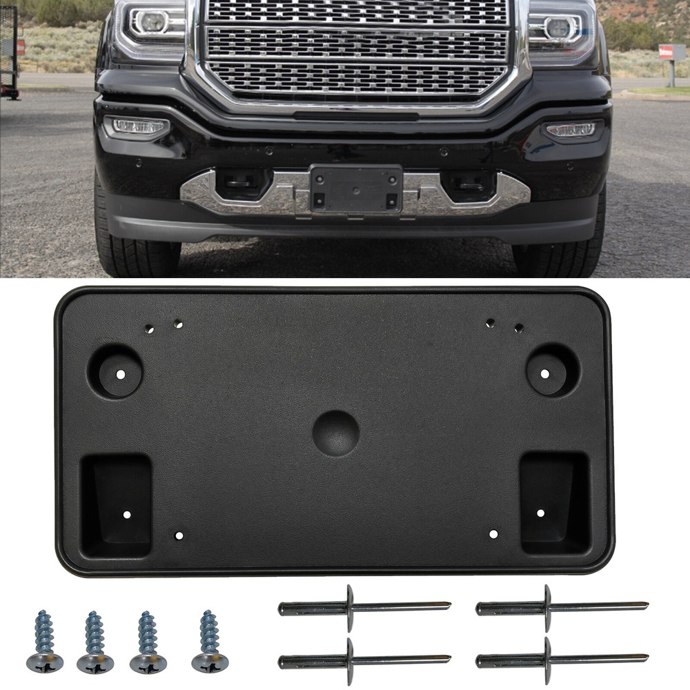 For 2016 2017 2018 GMC Sierra 1500 Front License Plate Tag Frame Bracket Holder