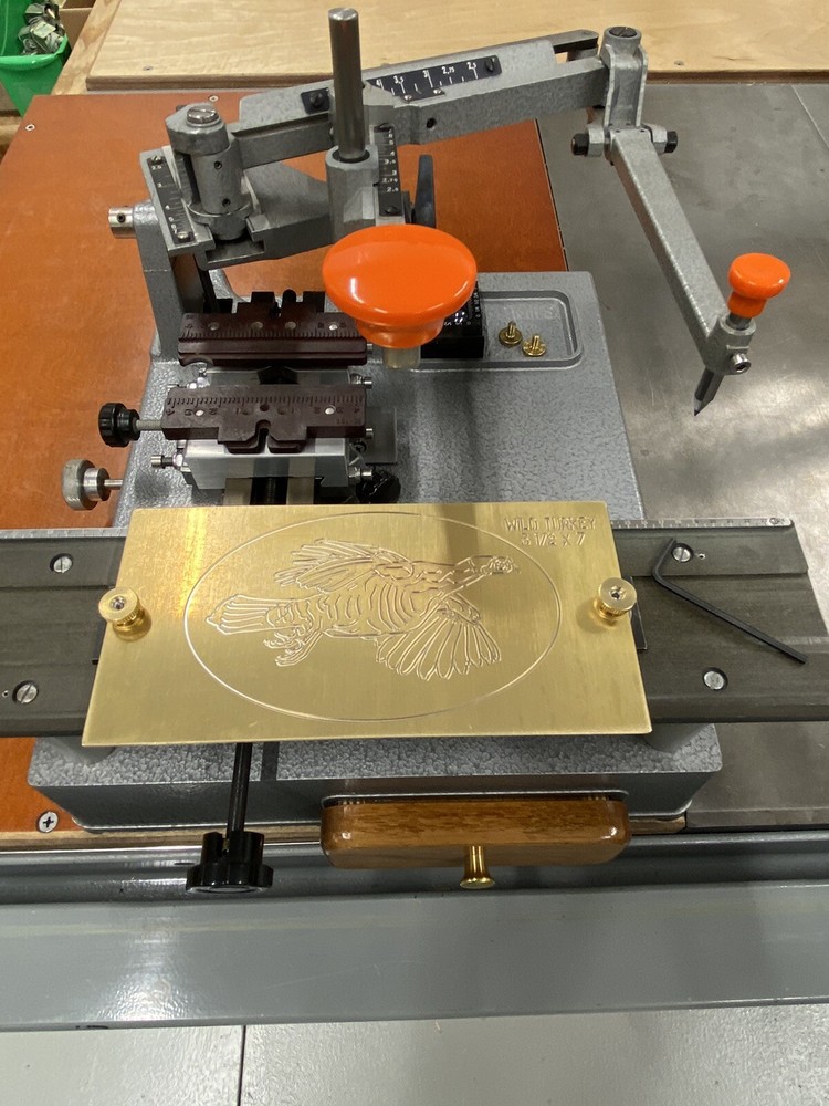 WILD TURKEY SOLID BRASS MASTER ENGRAVING PLATE FOR NEW HERMES FONT TRAY