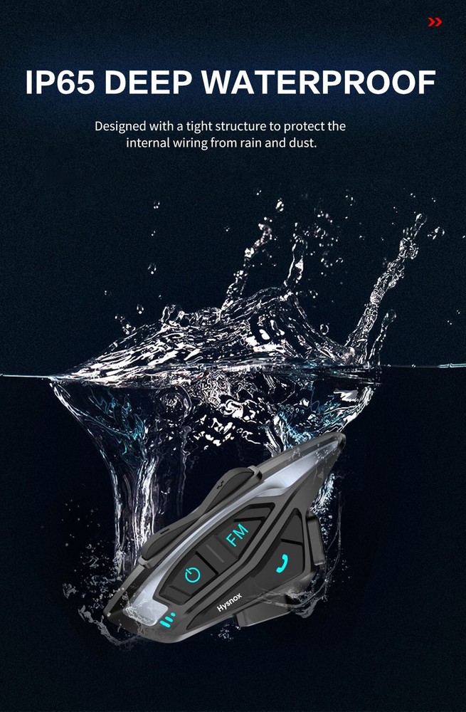 Hysnox Motorcycle Helmet Bluetooth Headset Shark-02