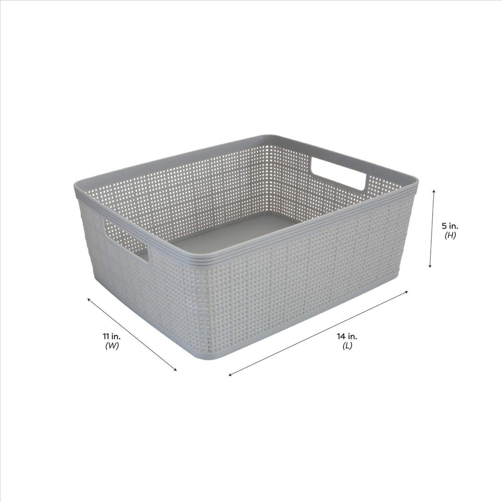 Simplify 10 Piece Organizing Set | Multiple Size Bins | Multipurpose | Office...