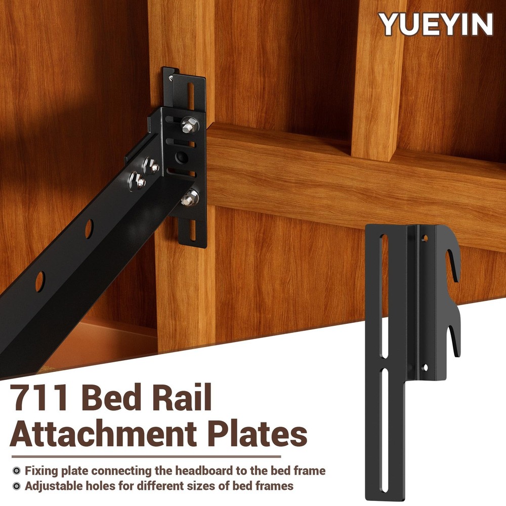 YUEYIN 4Pcs 711 Bolt-On to Hook-On Bed Frame Conversion Brackets, Bed Frame H...