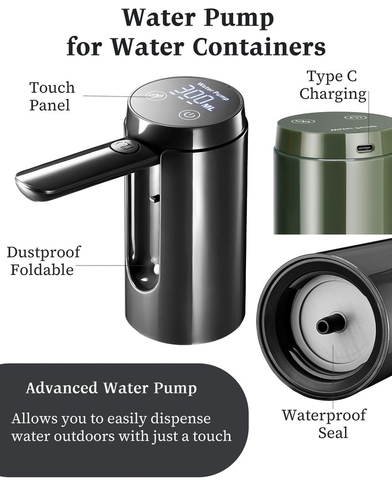 Automatic Touch Control Water Pump, Compatible with Most Water Container Bran...