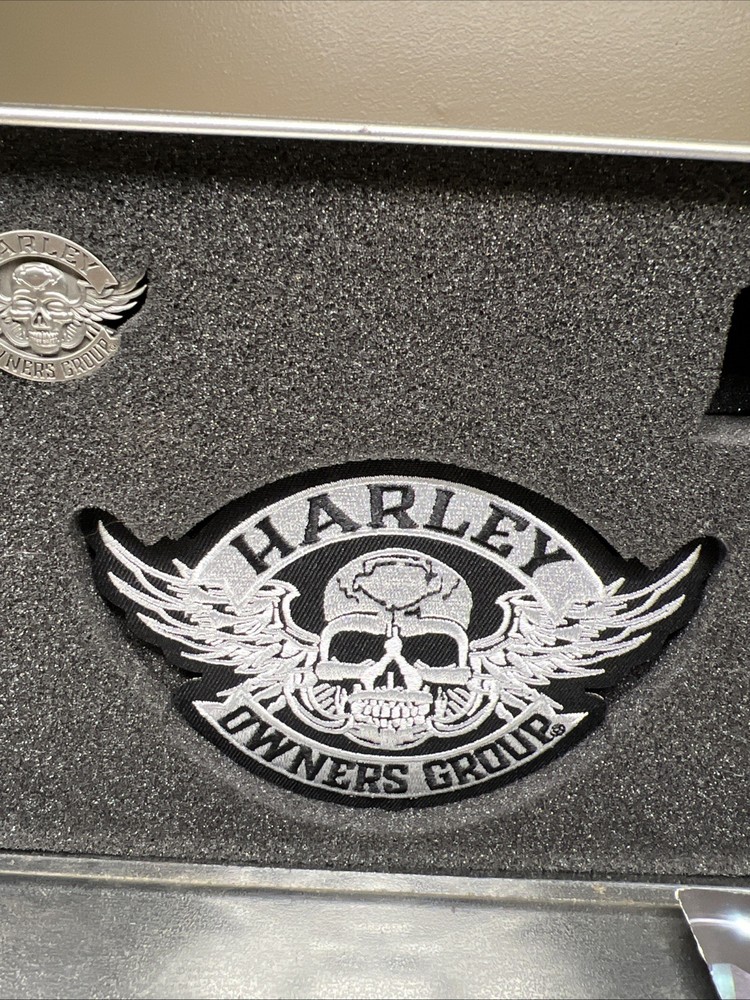 Harley Owners Group Set with Badge, Pin, Missing Bell