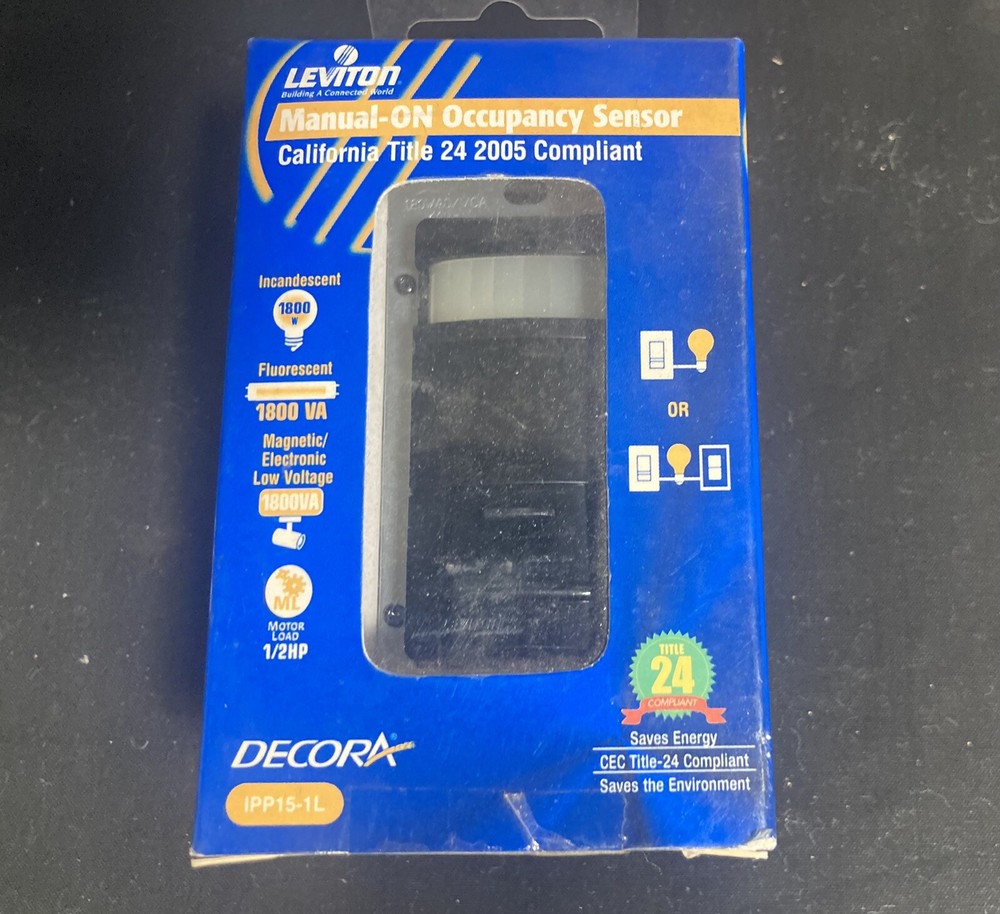 Leviton manual on occupancy sensor IPP15-1LE black
