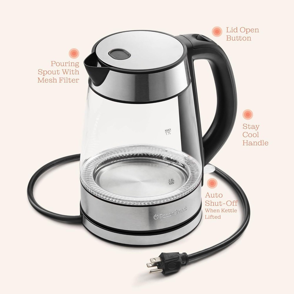Electric kettle for coffee and tea
