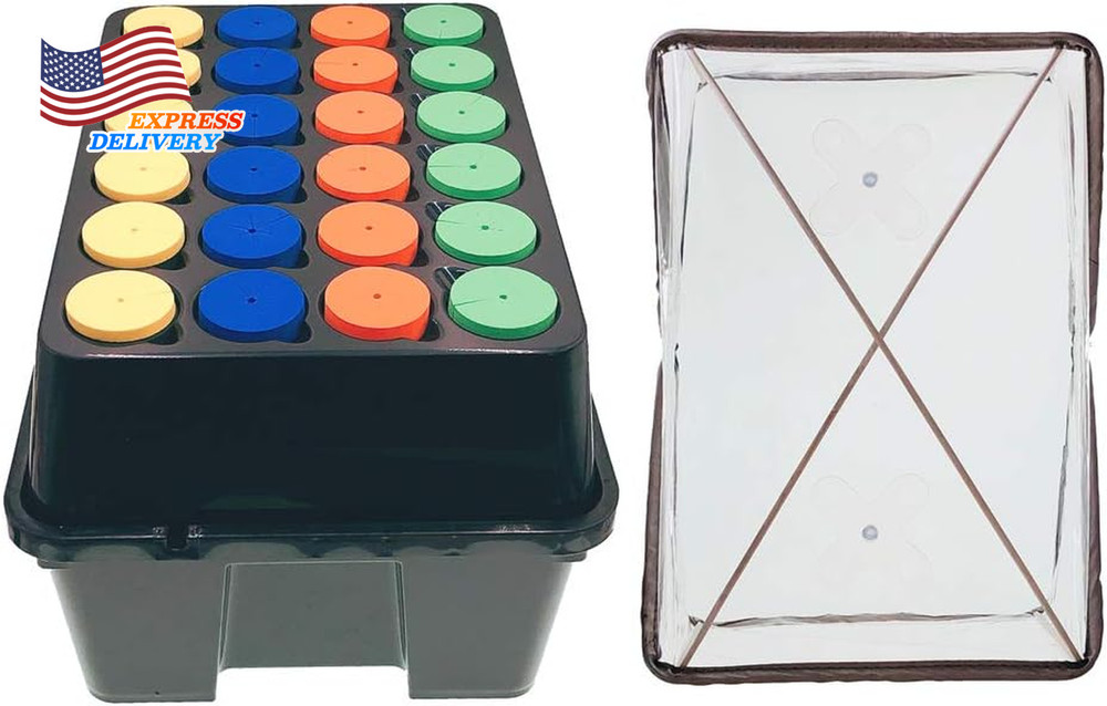 Aeroponic Cloner Machine 24 Site for Cuttings Rooting Using Neoprene Inserts NEW