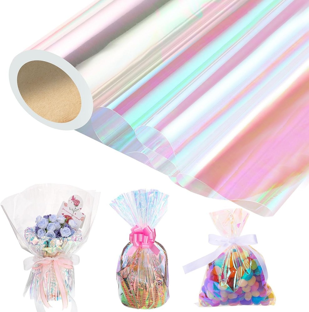 X Cellophane Wrap for  Baskets Iridescent Cellophane Wrap Roll