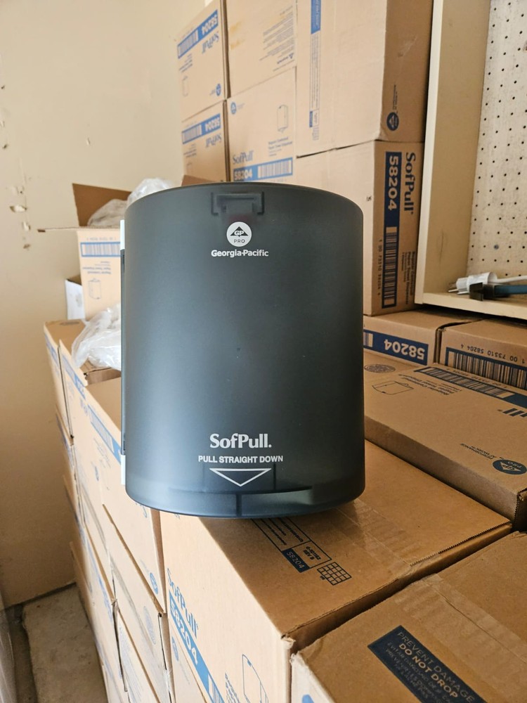 Georgia-Pacific SofPull Centerpull Paper Towel Dispenser - Translucent Smoke...