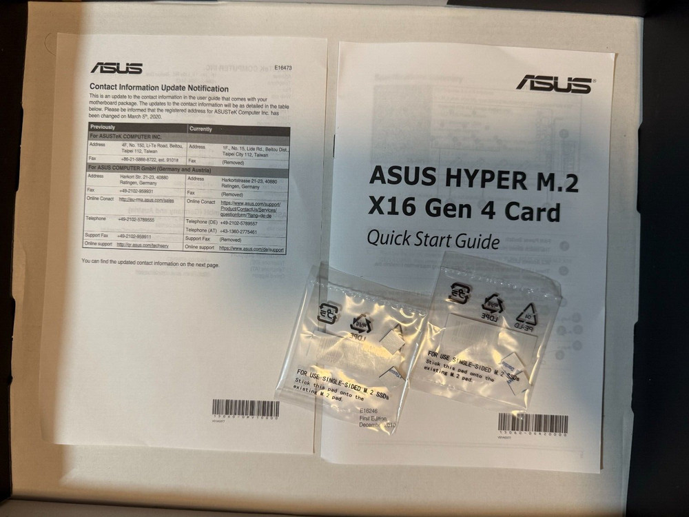 ASUS Hyper M.2 X16 RAID Card PCIe 4 - GEN 4 Expansion Card