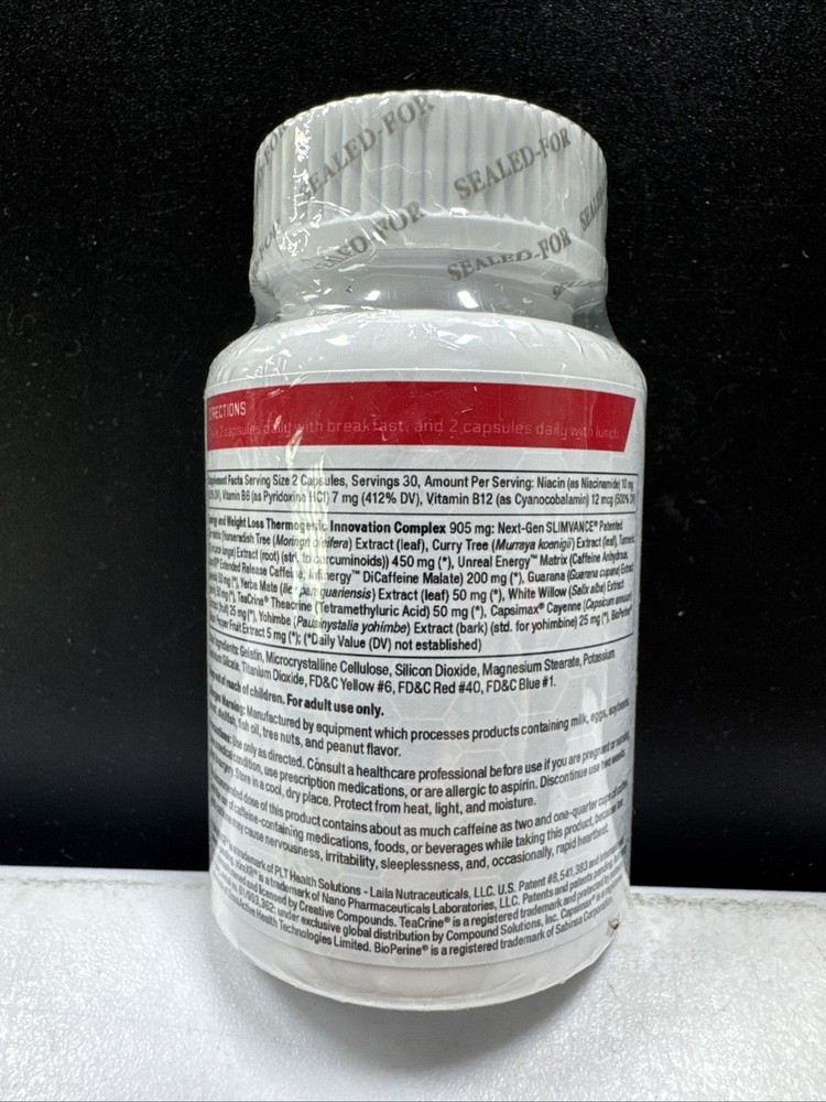 Force Factor LeanFire w/Next-Gen SLIMVANCE 60 Capsules *Extreme Energy Boost-NEW