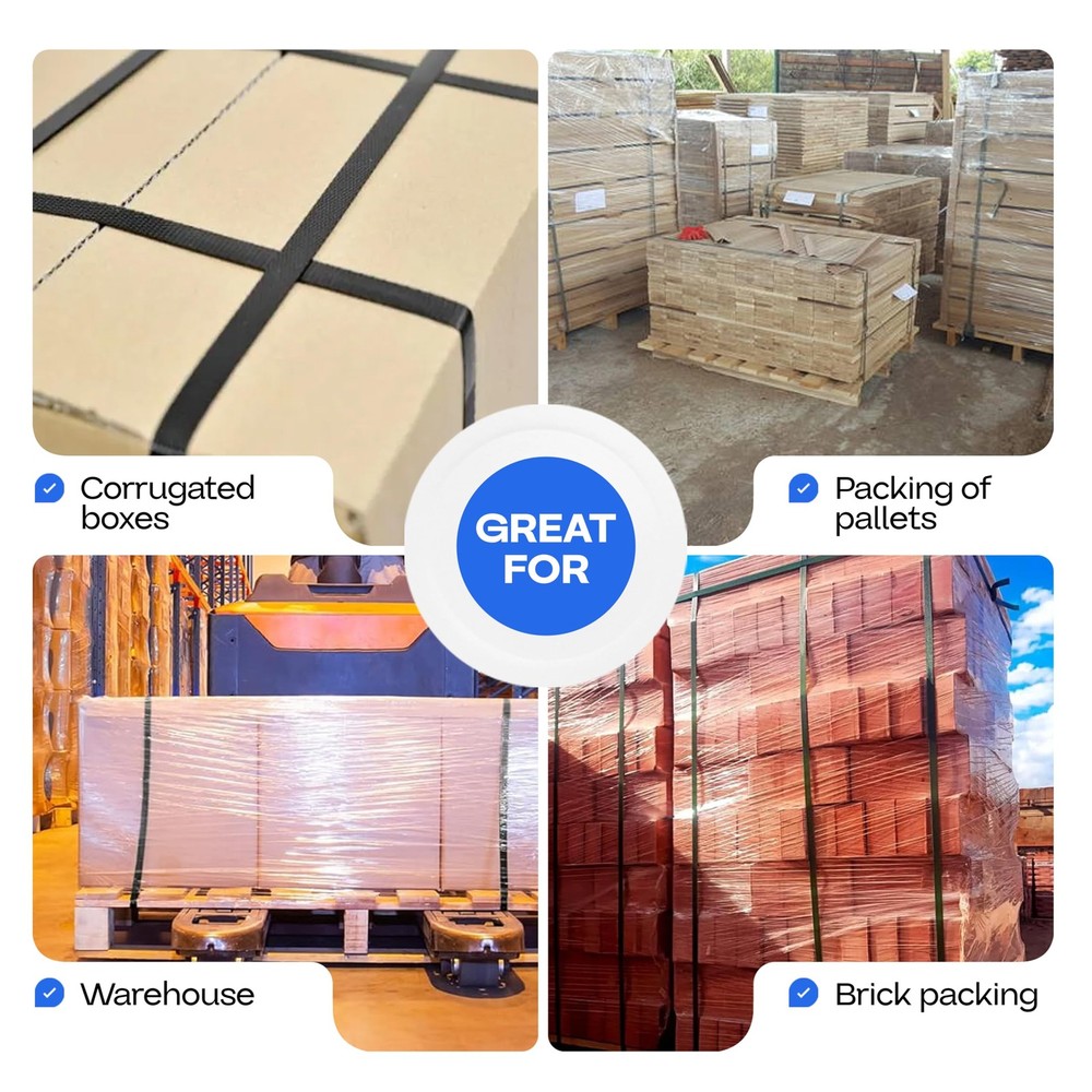 IDL Packaging 1/2 x 3281' Polypropylene (PP) Strapping Roll (300 lbs Break Stren