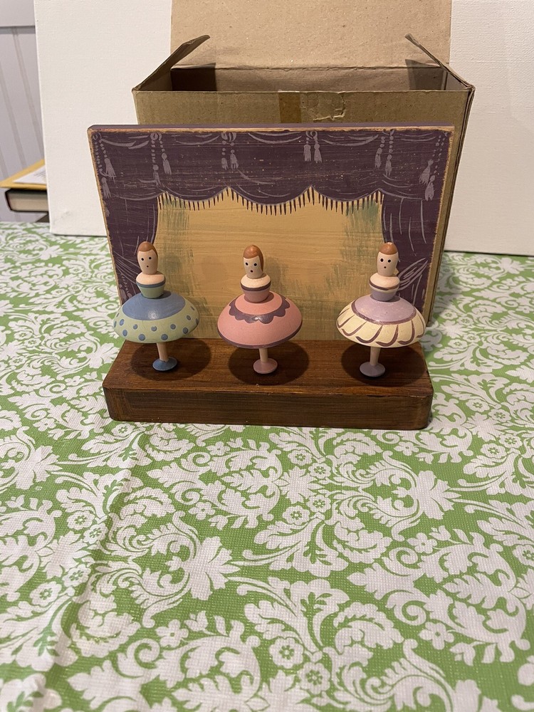 Wooden ballerina wall hanging