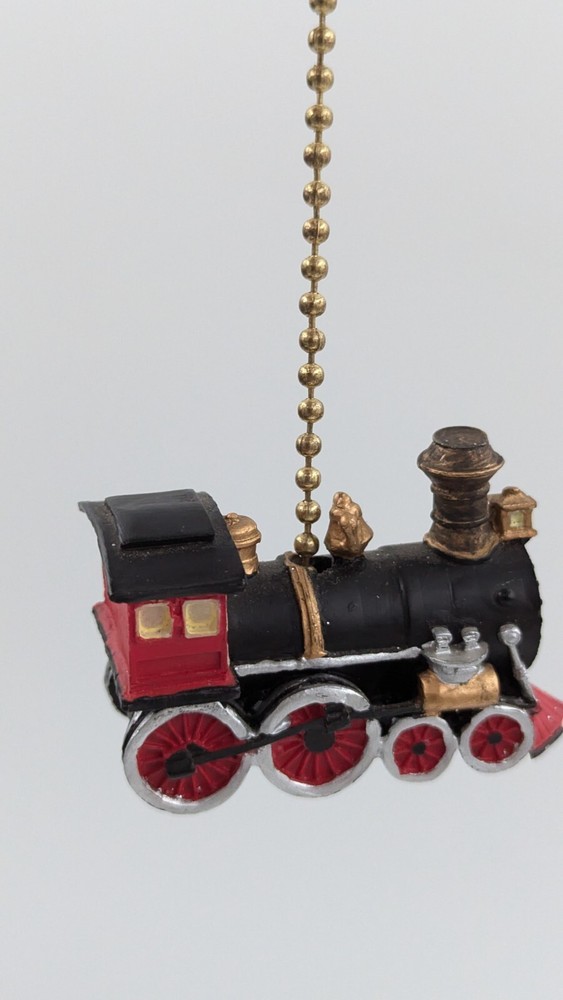 Train Locomotive Ceiling Fan Light Pull Set of 3 - as is