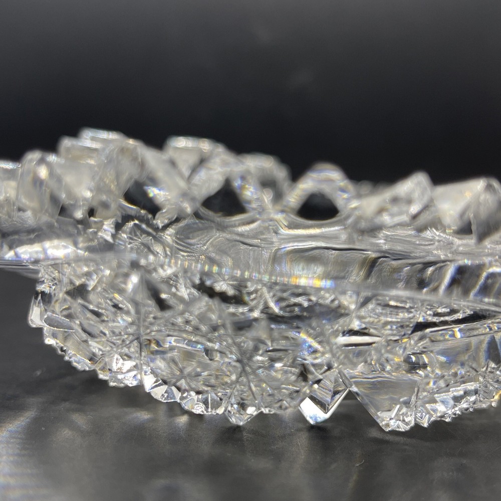 Heavy Glass Sawtooth Celery Dish