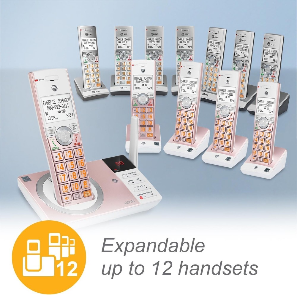 Large Screen Cordless Phone with Answering Machine