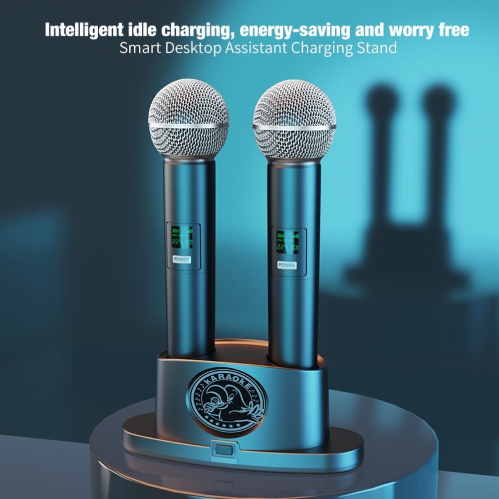 Wireless Microphone Charging Dock with USB C Fast Charge and Compact Size