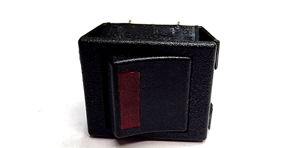(2-PACK) ITW BLACK ON/OFF ROCKER SWITCH w/RED INDICATOR LIGHT *A2