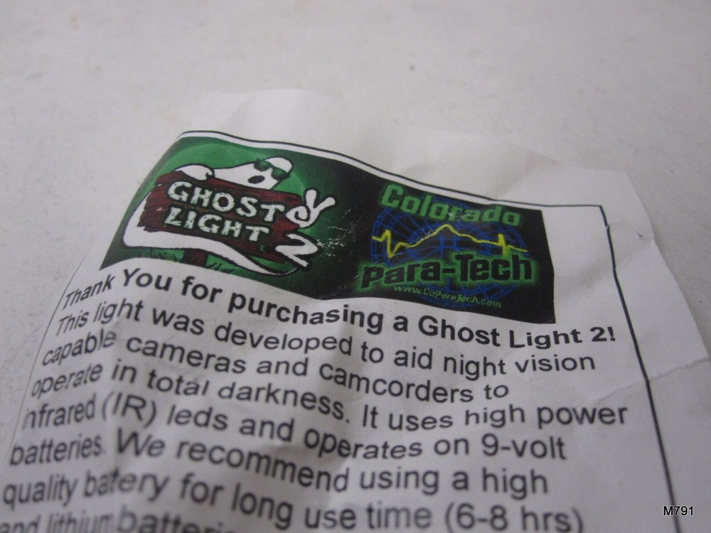 Para-Tech Ghost Light 2 GL2 IR Night Vision Aid for Paranormal Hunting