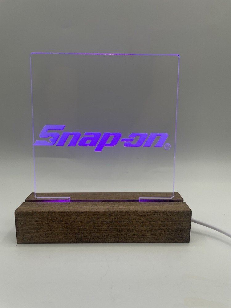 SNAP-ON TOOL BOX LOGO EMBLEM LED Sign With Base