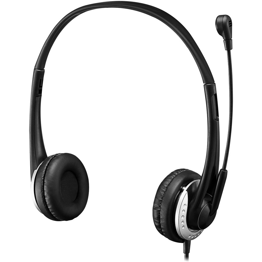 Adesso USB Stereo Headset with Adjustable Microphone- Noise Cancelling- Mono - U