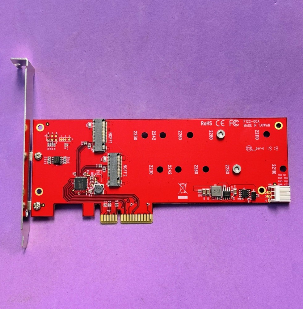 NEW StarTech 2x M.2 SSD Controller Card - NGFF PCIe PEX2M2