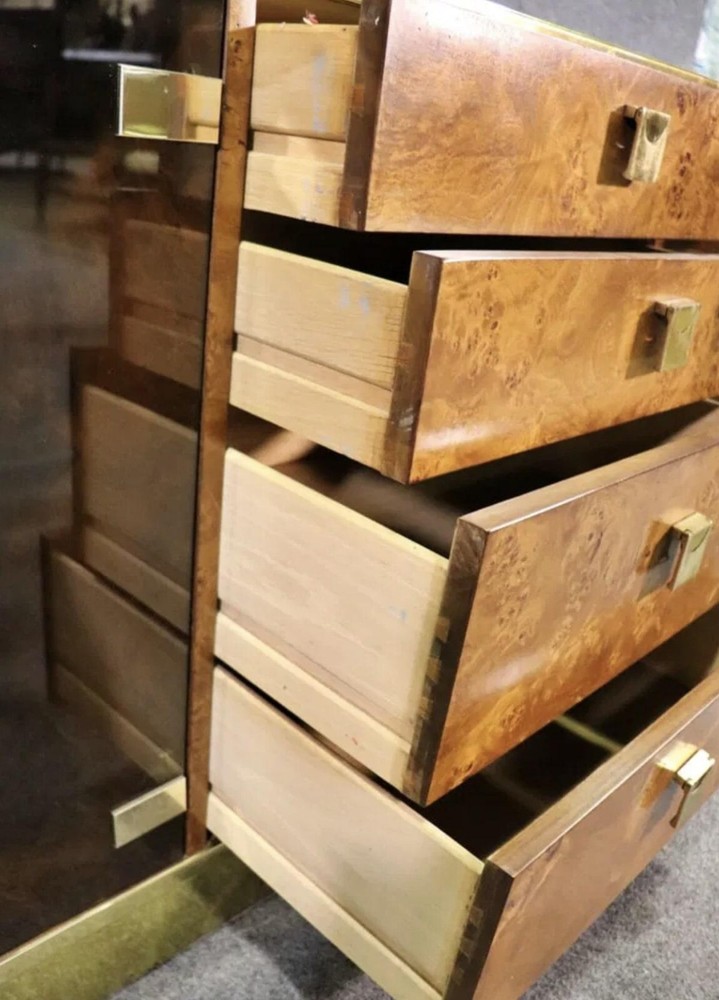 Burl & Brass Credenza by Founders