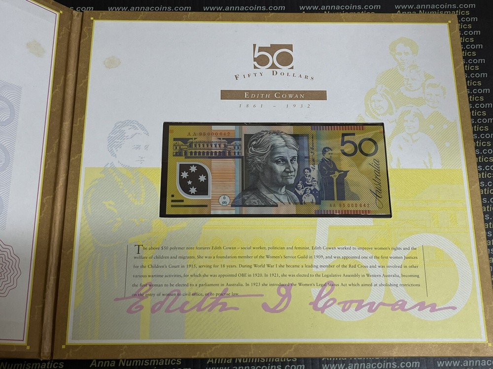 1995 NPA First & Last Portfolio $50 Red Serials #642