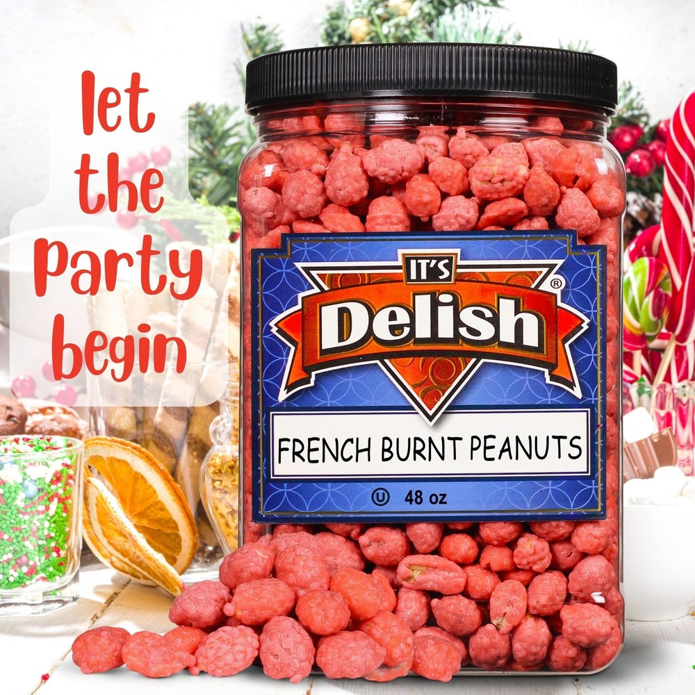 French Burnt Peanuts by Its Delish, 2.5 lbs Jumbo Container