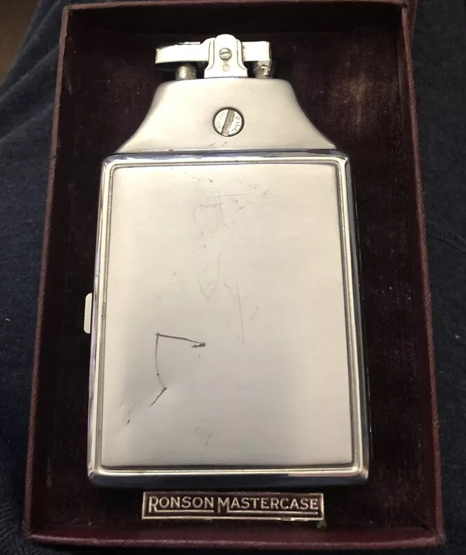 Vintage Ronson Master Case Combination Cigarette Case & Lighter