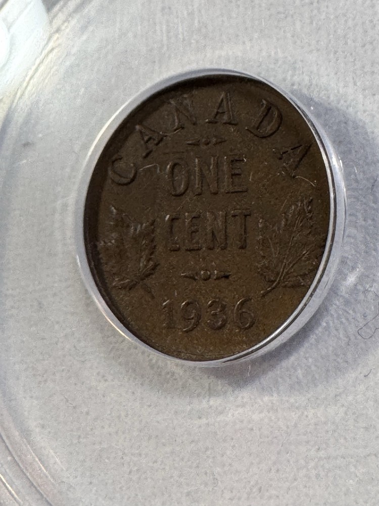 1936 Canada Small Cent Graded MS 62 BN by ANACS