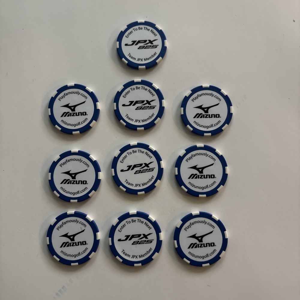 10 Mizuno Poker Chip Golf Ball Markers