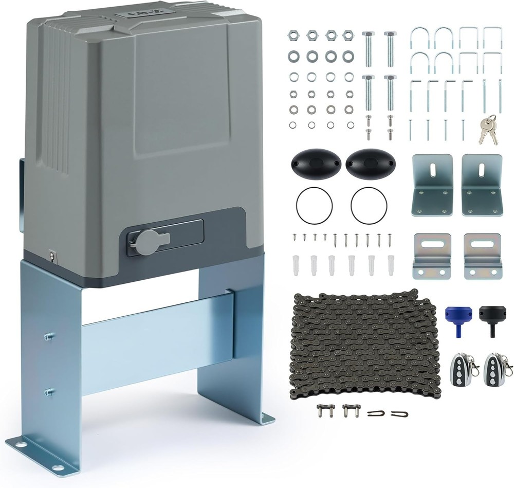 CO-Z 1400 lb. Chain-Driven Gate Opening Kit with Two Remote Controls, Used