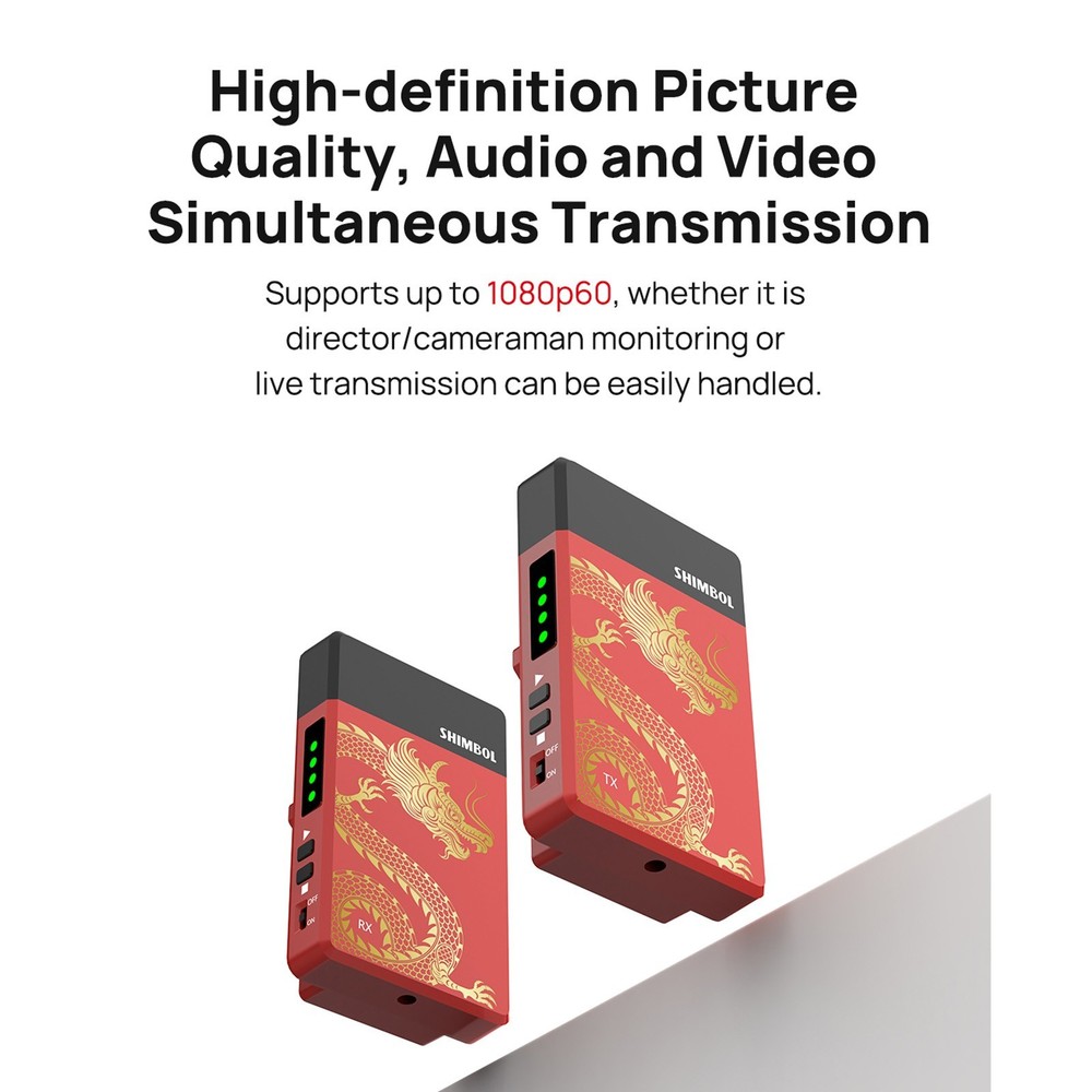 SHIMBOL TP Mini 200m HDMI Wireless Transmission System Transmitter Receiver 10