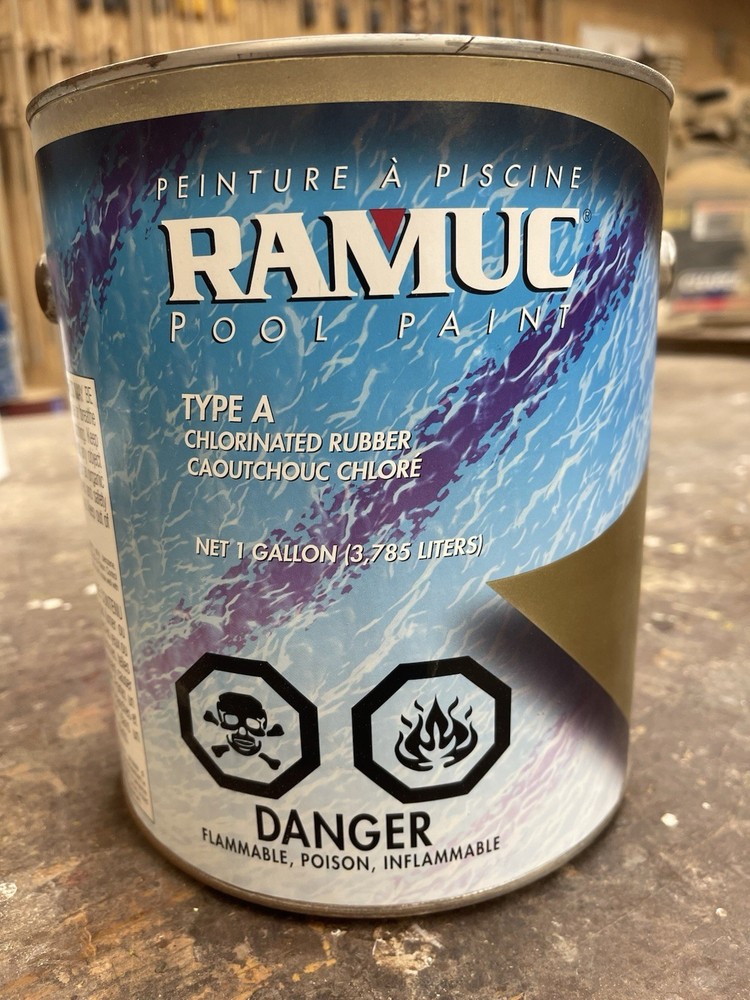 RAMUC Type A Chlorinated Rubber High Gloss Pool Paint (Black) / Gallon