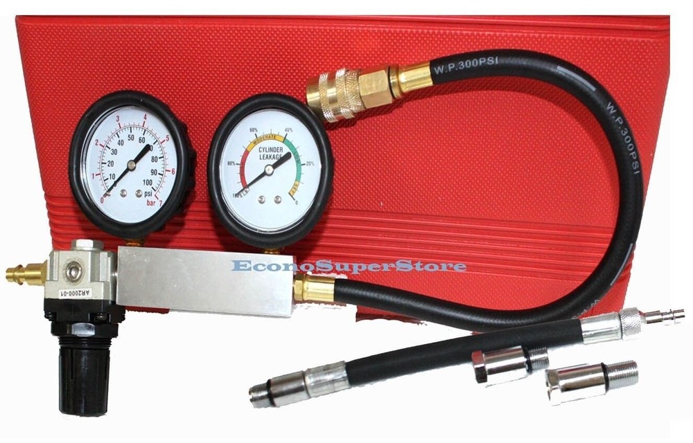 TU-21 Cylinder Leak Detector Engine Compression Diagnosis Test Kit Leakage Gauge